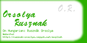 orsolya rusznak business card