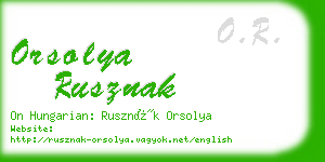 orsolya rusznak business card